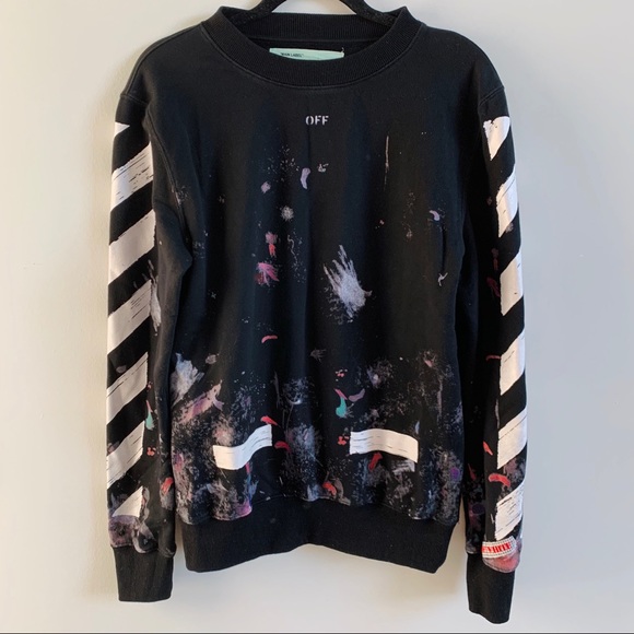 off white seeing things crewneck